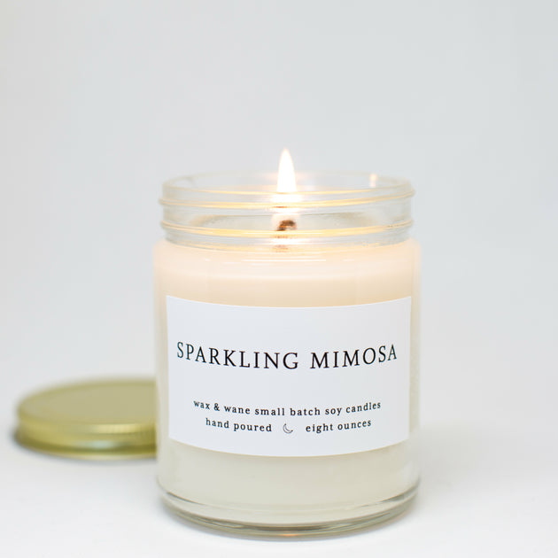 Sparkling Mimosa 8 Oz Modern Soy Candle Wax & Wane Candles