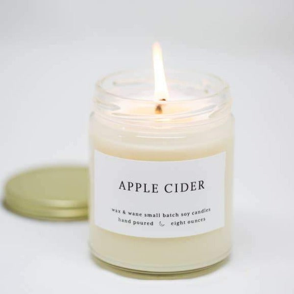 Apple Cider 8 oz Modern Candle Wax & Wane Candles