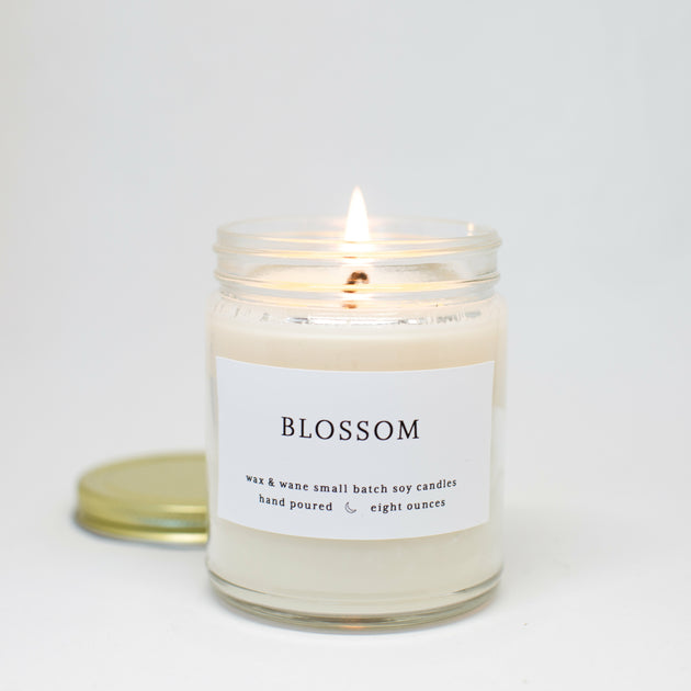 Blossom 8 Oz Modern Soy Candle Wax & Wane Candles