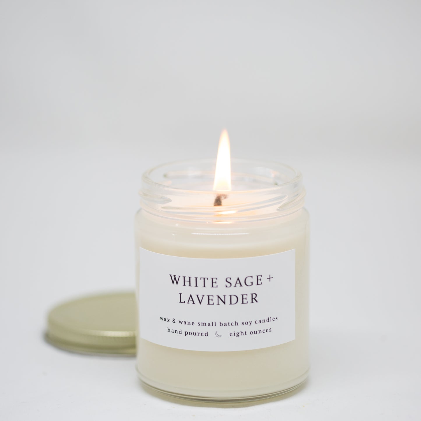 White Sage + Lavender 8 Oz Modern Soy Candle