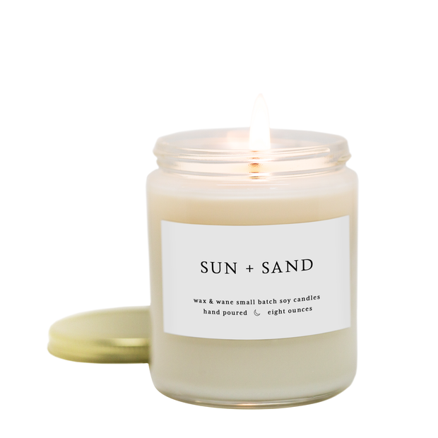 Sun + Sand 8 oz Modern Candle – Wax & Wane Candles