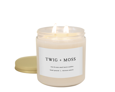 Twig + Moss 13 oz Double Wicked Candle